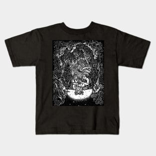 Cavemen in Cave of Materialism Kids T-Shirt